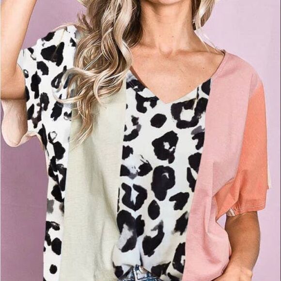 Cute Color Block Top - Picture 1 of 2